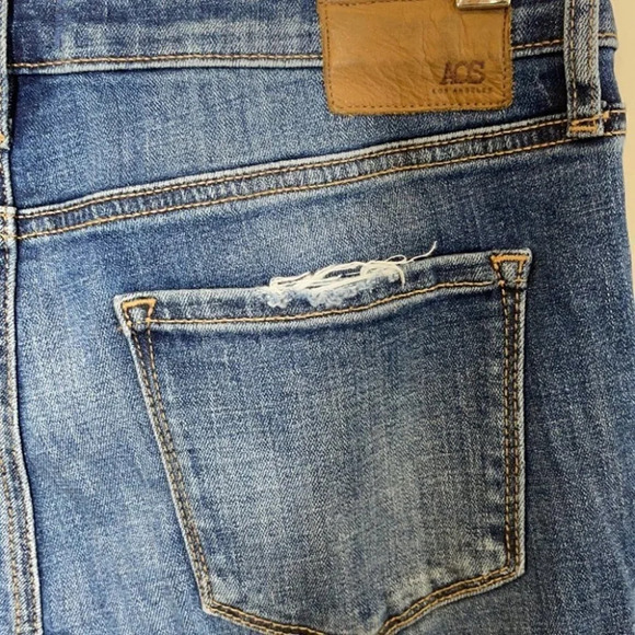 AOS Articles of Society Christina Skinny Jeans Blue Distressed Mid Rise Baddie 6 - Picture 6 of 10